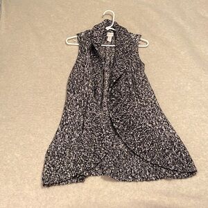 Chico's Black and White Knit Vest